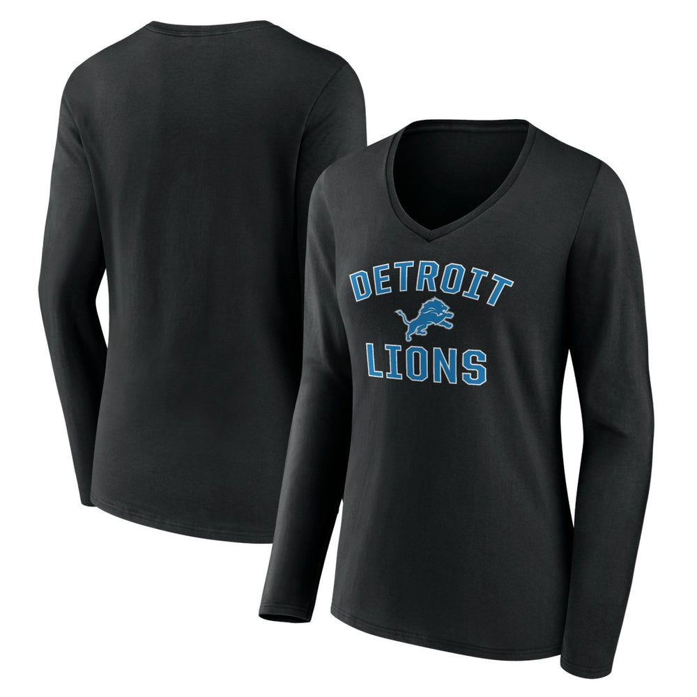 Women's Victory Arch V-Neck Long Sleeve T-Shirt - Detroit Lions T-shirts