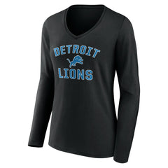 Women's Victory Arch V-Neck Long Sleeve T-Shirt - Detroit Lions T-shirts