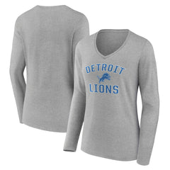 Women's Victory Arch V-Neck Long Sleeve T-Shirt - Detroit Lions T-shirts