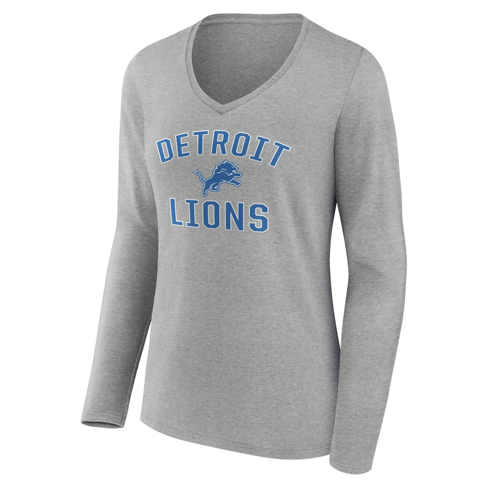 Women's Victory Arch V-Neck Long Sleeve T-Shirt - Detroit Lions T-shirts