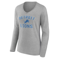 Women's Victory Arch V-Neck Long Sleeve T-Shirt - Detroit Lions T-shirts