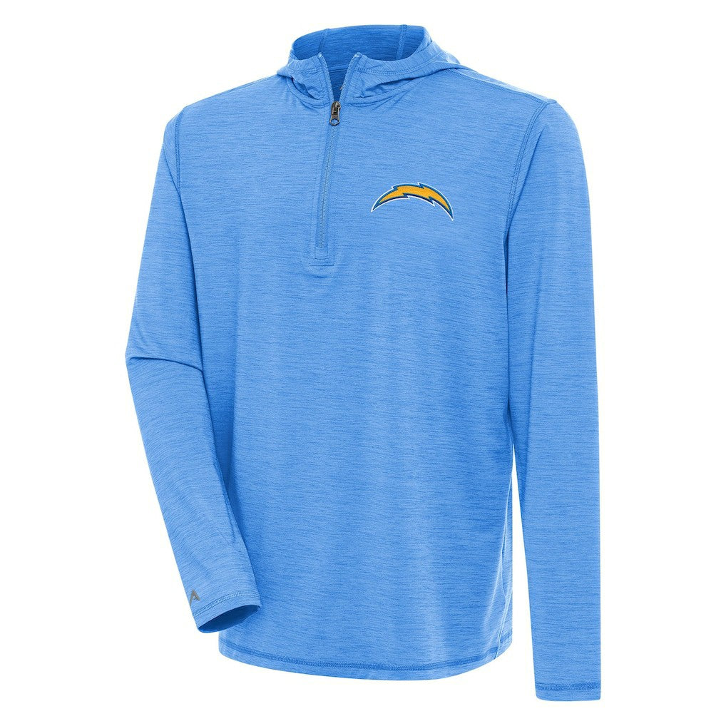Antigua Tidy Quarter-Zip Pullover Hoodie - Los Angeles Chargers Hoodies
