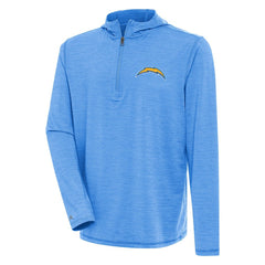 Antigua Tidy Quarter-Zip Pullover Hoodie - Los Angeles Chargers Hoodies