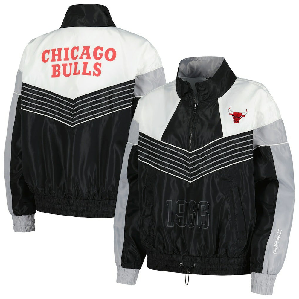 Chicago Bulls The Wild Collective Women's Courtside Half-Zip Track Jacket
