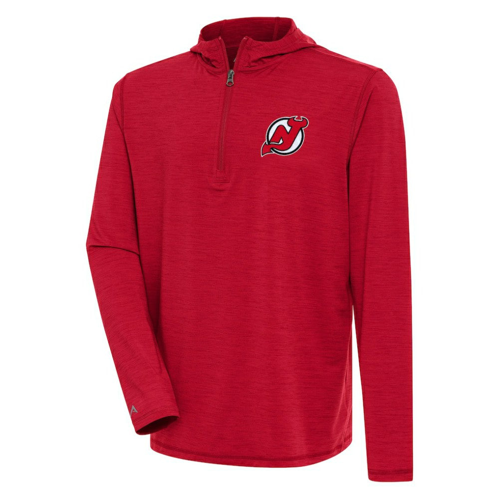 NHL New Jersey Devils Antigua Tidy Quarter-Zip Pullover Hoodie