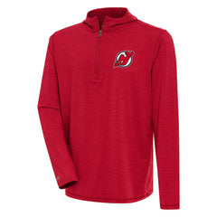 NHL New Jersey Devils Antigua Tidy Quarter-Zip Pullover Hoodie