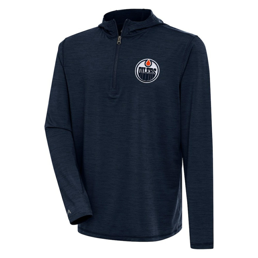 NHL Edmonton Oilers Antigua Tidy Quarter-Zip Pullover Hoodie