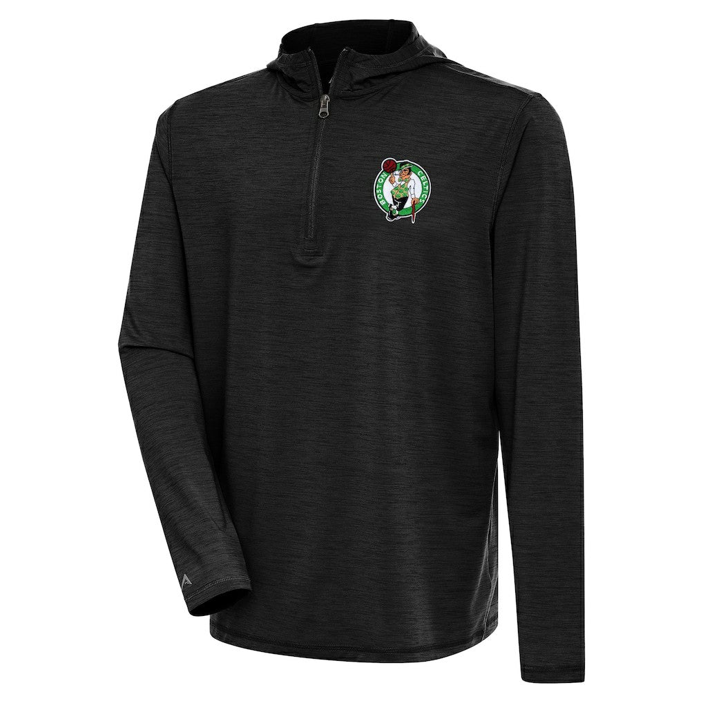 Boston Celtics Antigua Tidy Quarter-Zip Lightweight Pullover Top