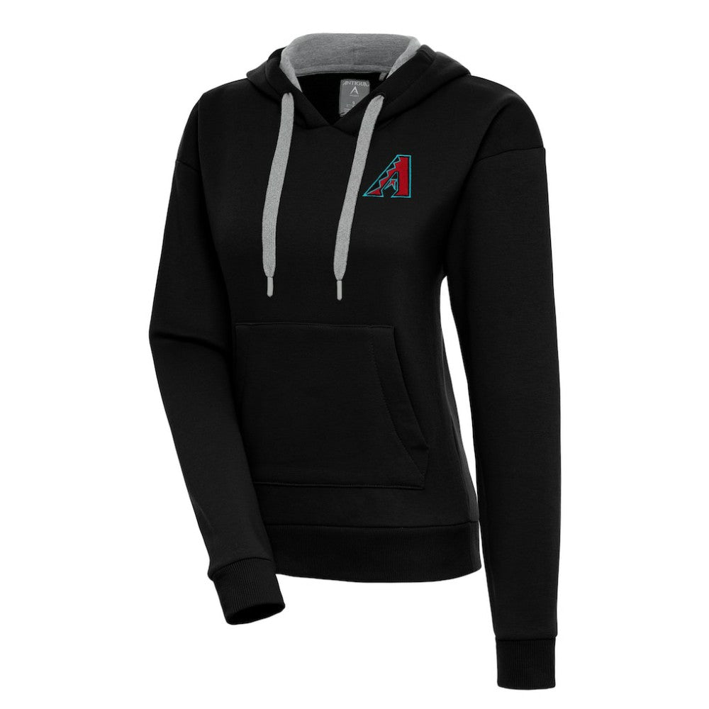 Black Arizona Diamondbacks Antigua Women's  Victory Pullover Hoodie – Black