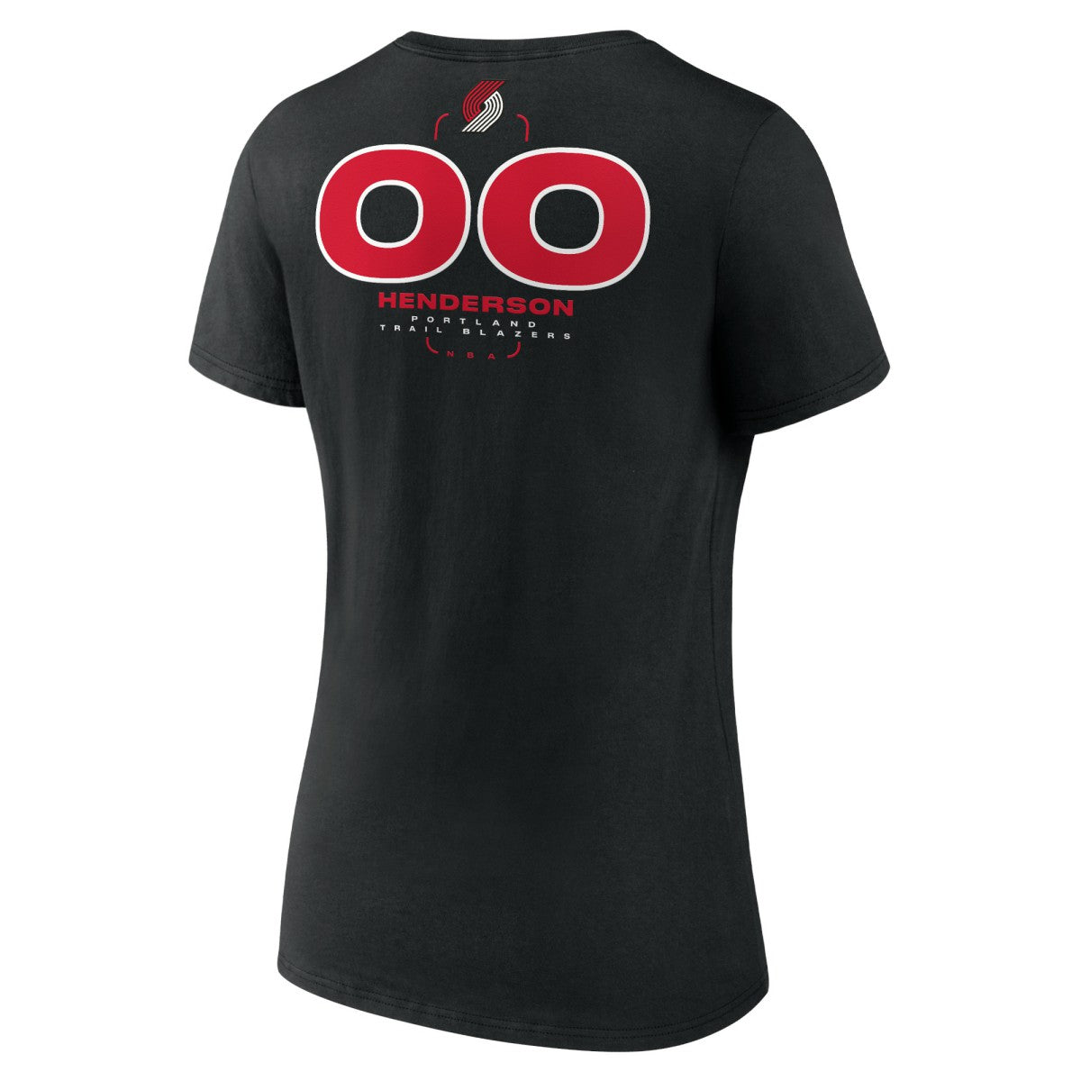 Scoot Henderson Portland Trail Blazers Women's Behind The Back Name & Number V-Neck T-Shirt