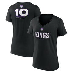 Domantas Sabonis Sacramento Kings Women's Behind The Back Name & Number V-Neck T-Shirt