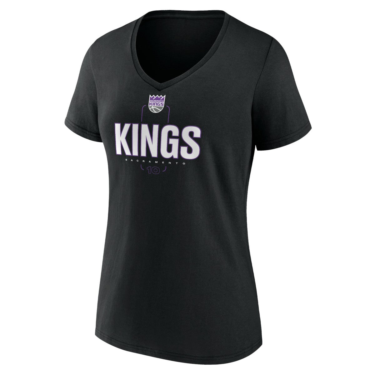 Domantas Sabonis Sacramento Kings Women's Behind The Back Name & Number V-Neck T-Shirt
