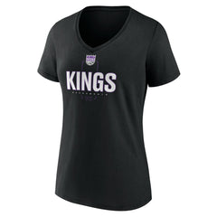 Domantas Sabonis Sacramento Kings Women's Behind The Back Name & Number V-Neck T-Shirt