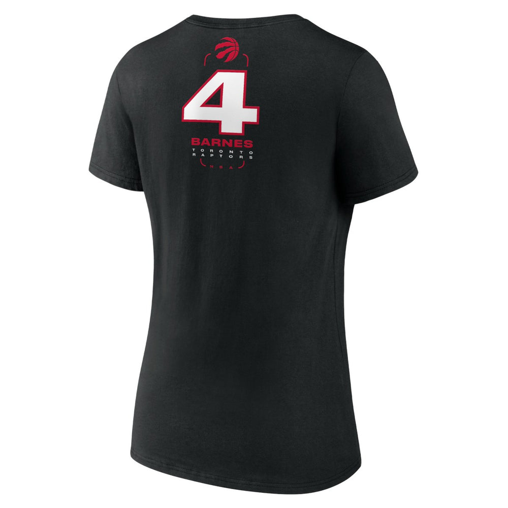 Scottie Barnes Toronto Raptors Women's Behind The Back Name & Number V-Neck T-Shirt