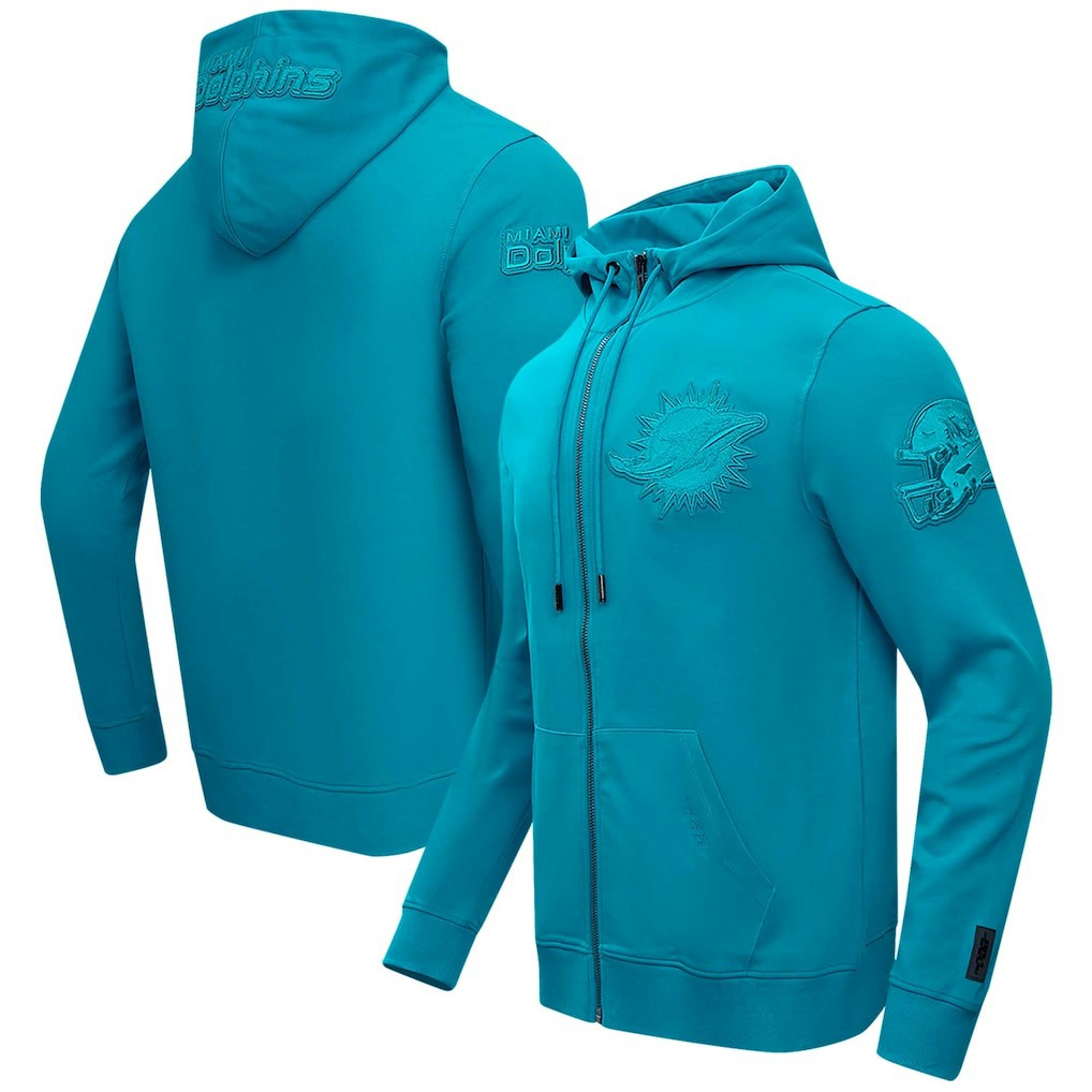 Pro Standard Triple Tonal Full-Zip Hoodie - Miami Dolphins Hoodies