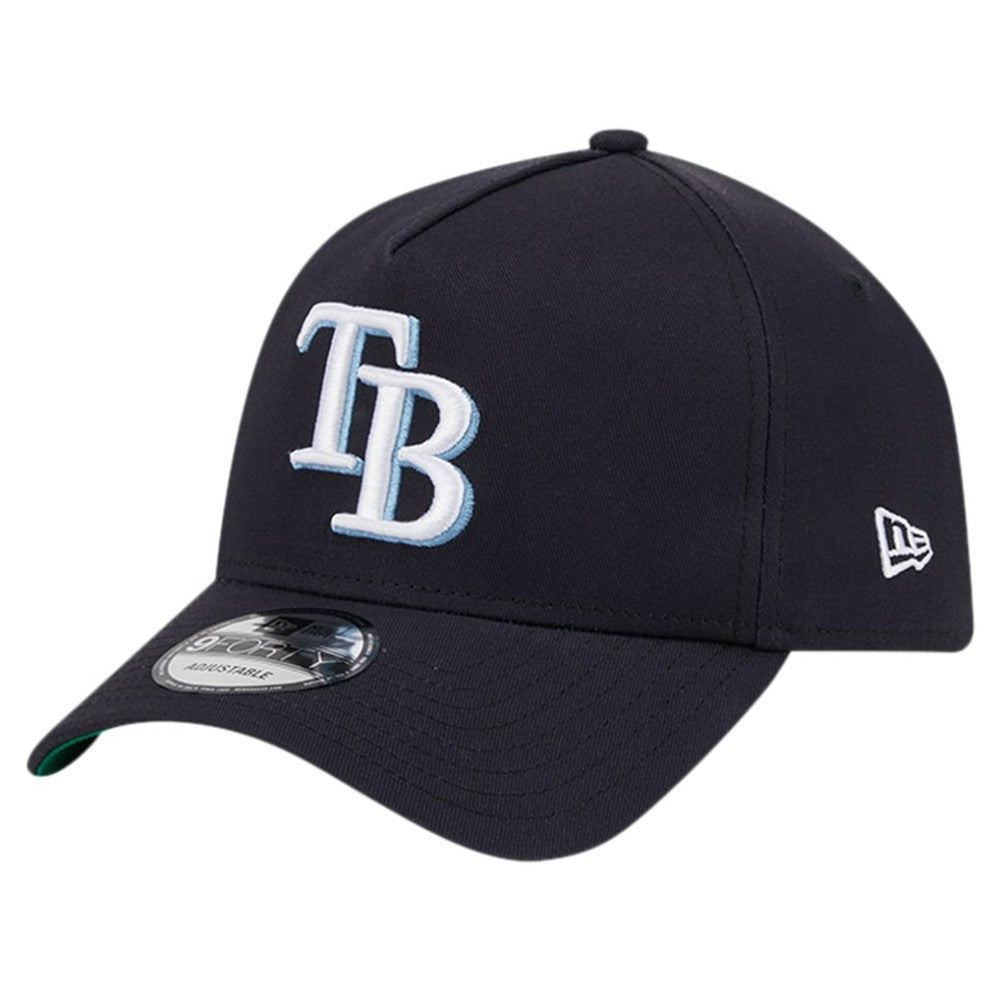 Navy Tampa Bay Rays New Era Team Color A-Frame 9FORTY Adjustable Hat