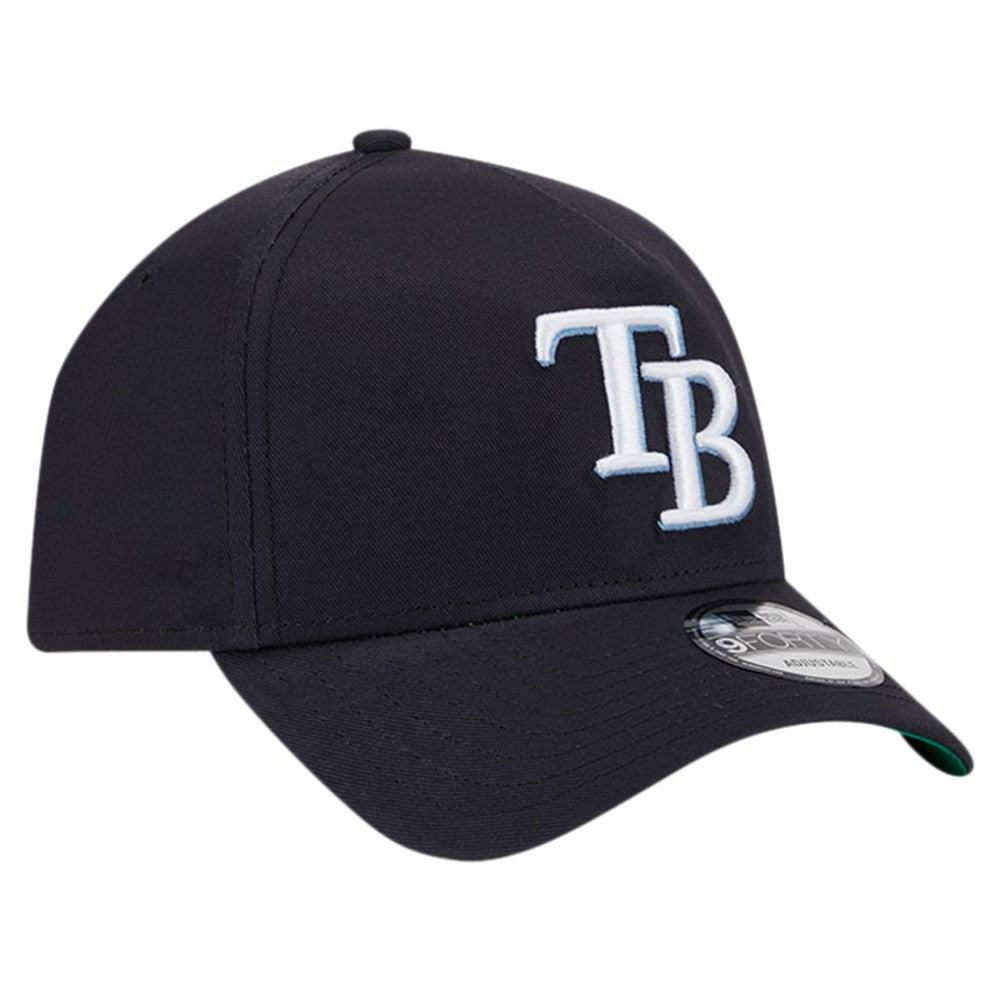 Navy Tampa Bay Rays New Era Team Color A-Frame 9FORTY Adjustable Hat