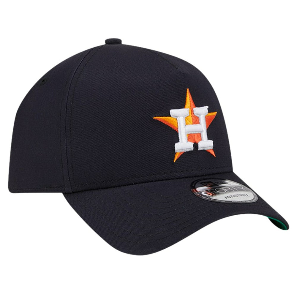 Navy Houston Astros New Era Team Color A-Frame 9FORTY Adjustable Hat