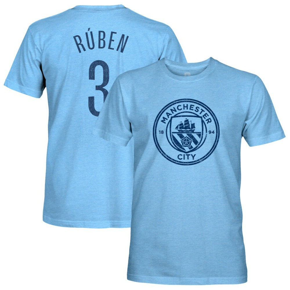 Rúben Dias Manchester City 1863FC Player Name & Number Twisted Tri-Blend Slub T-Shirt