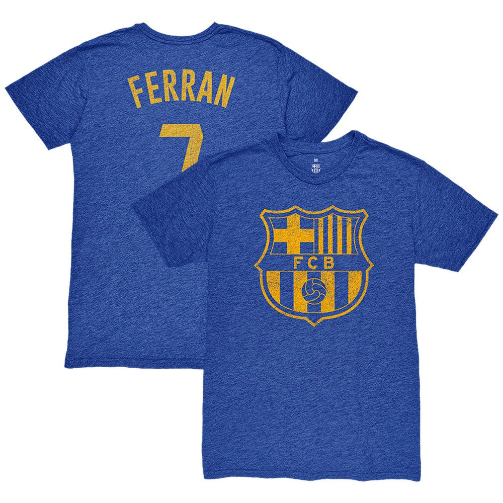 Ferran Torres Barcelona 1863FC Player Name & Number Twisted Tri-Blend Slub T-Shirt