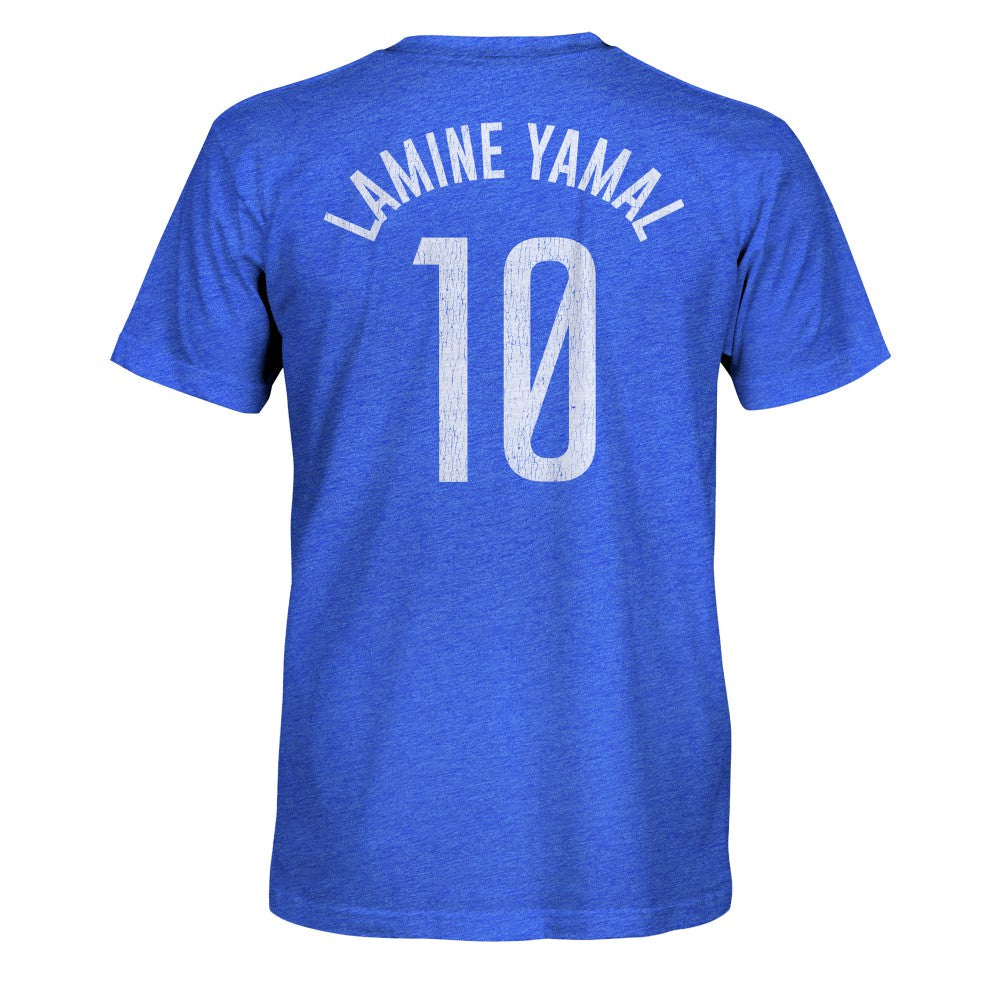 Lamine Yamal Barcelona 1863FC Player Name & Number Twisted Tri-Blend Slub T-Shirt