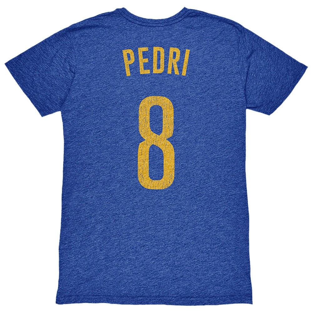 Pedri Barcelona 1863FC Player Name & Number Twisted Tri-Blend Slub T-Shirt