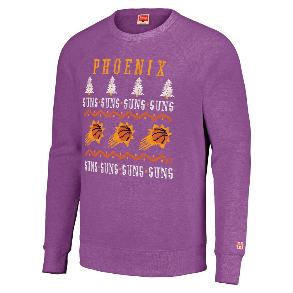 Phoenix Suns Homage Unisex Holiday Tri-Blend Raglan Pullover Sweatshirt