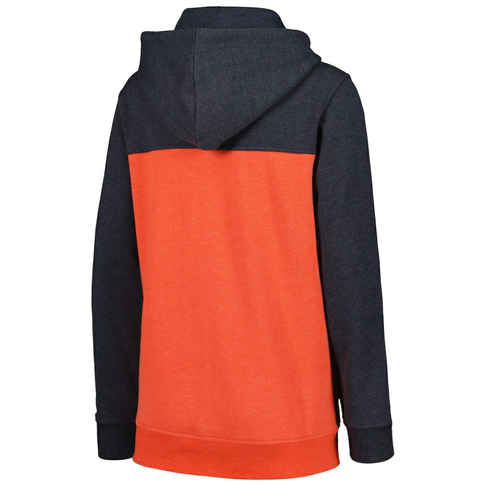 Navy Houston Astros New Era Women's Color Block Full-Zip Hoodie Jacket