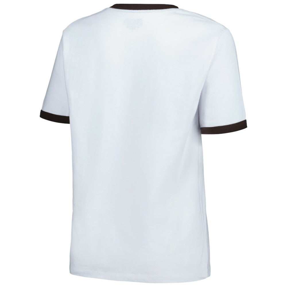 White San Diego Padres New Era Women's Oversized Ringer T-Shirt