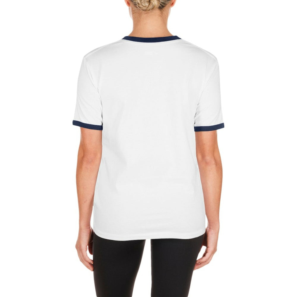 White Atlanta Braves New Era Women's Oversized Ringer T-Shirt
