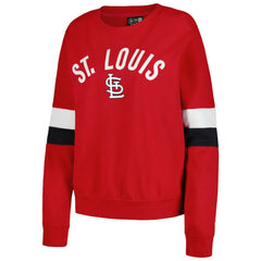 Red St. Louis Cardinals New Era Women's Game Day Crew Pullover Sweatshirt