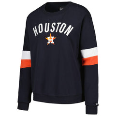 Navy Houston Astros New Era Women's Game Day Crew Pullover Sweatshirt