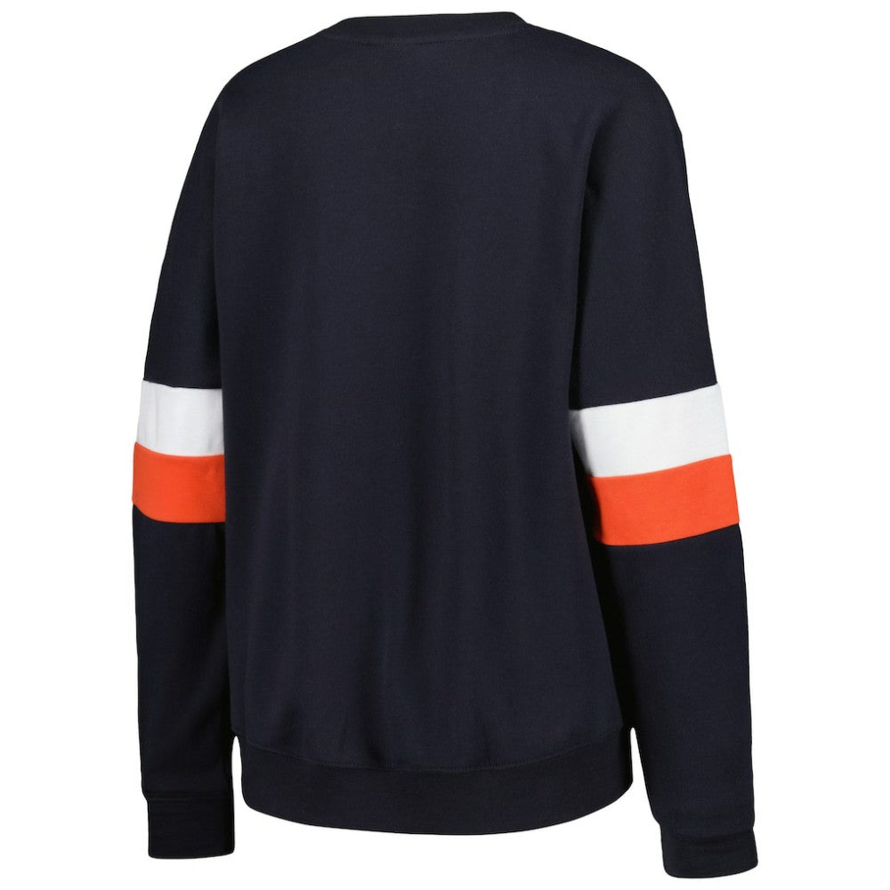 Navy Houston Astros New Era Women's Game Day Crew Pullover Sweatshirt