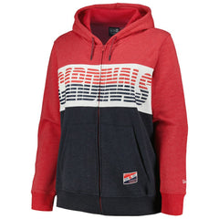 Red St. Louis Cardinals New Era Women's Plus Size Color Block Full-Zip Hoodie