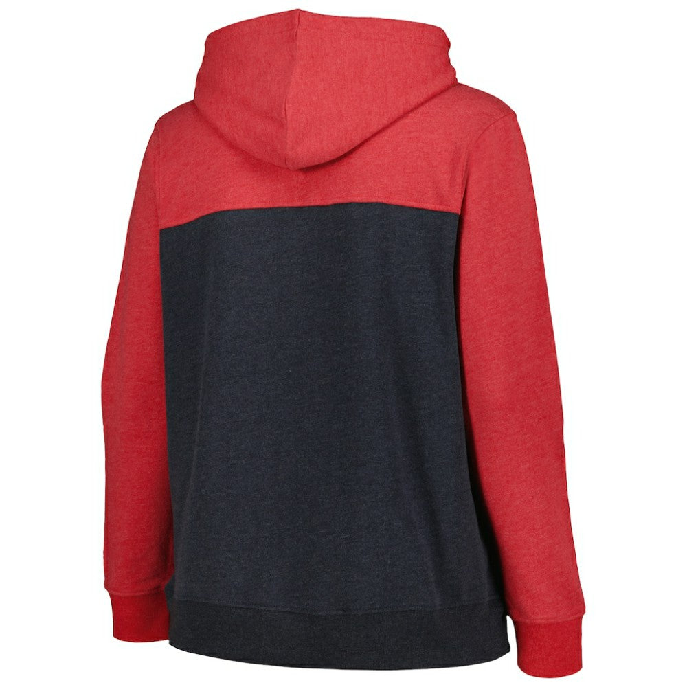 Red St. Louis Cardinals New Era Women's Plus Size Color Block Full-Zip Hoodie