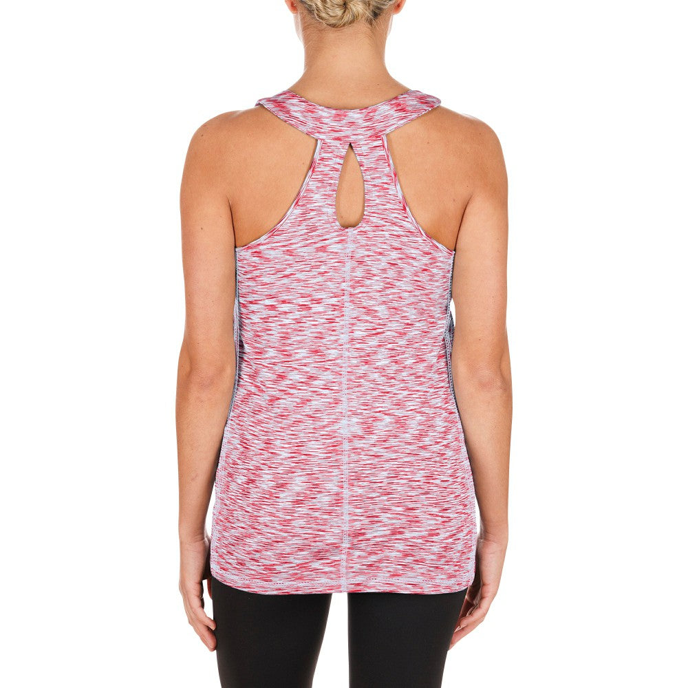 Red St. Louis Cardinals New Era Women's Space Dye Keyhole Back Tank Top