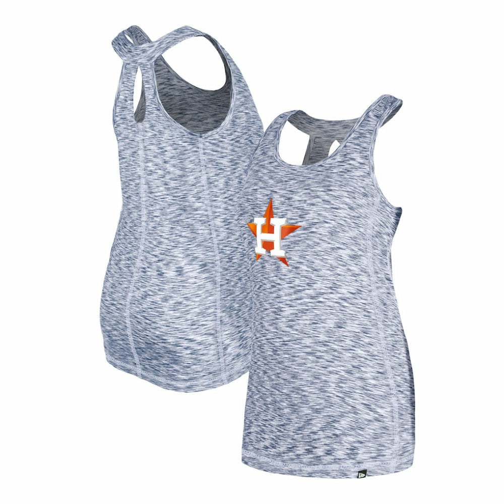 Navy Houston Astros New Era Women's Space Dye Keyhole Back Tank Top