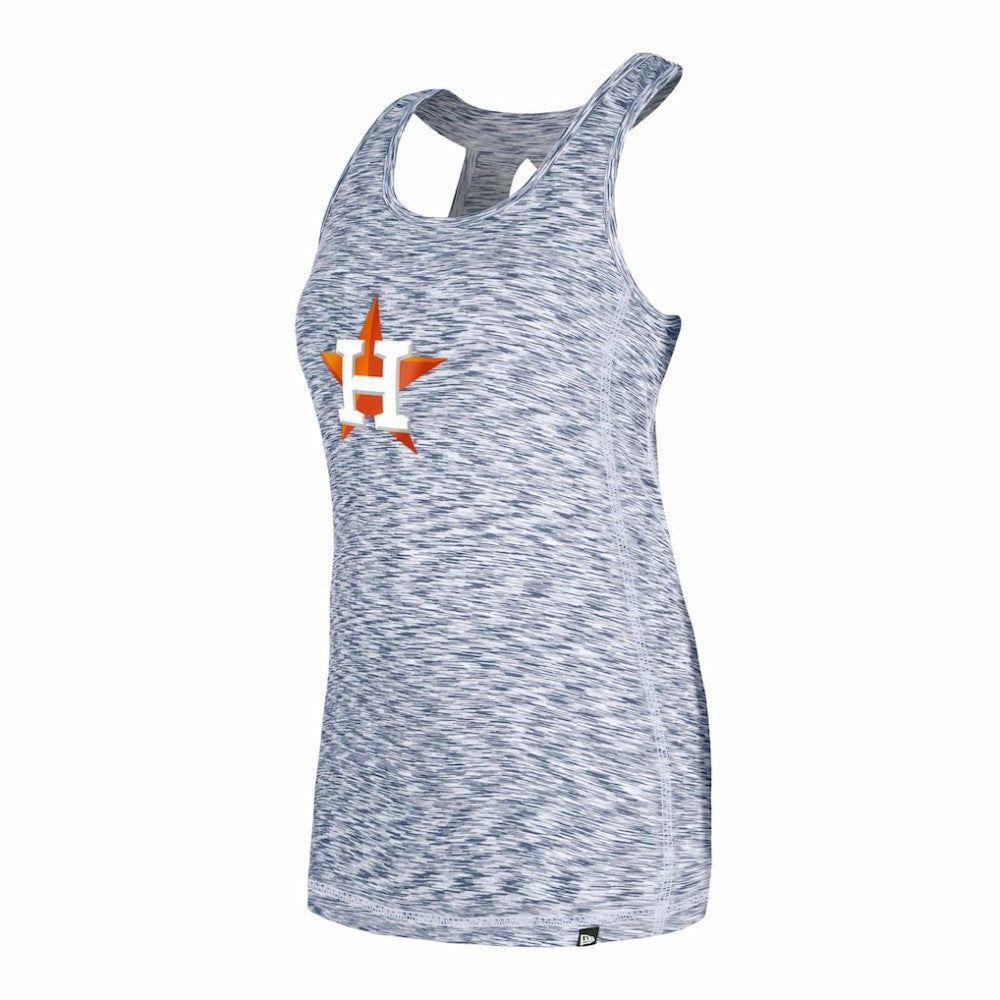 Navy Houston Astros New Era Women's Space Dye Keyhole Back Tank Top