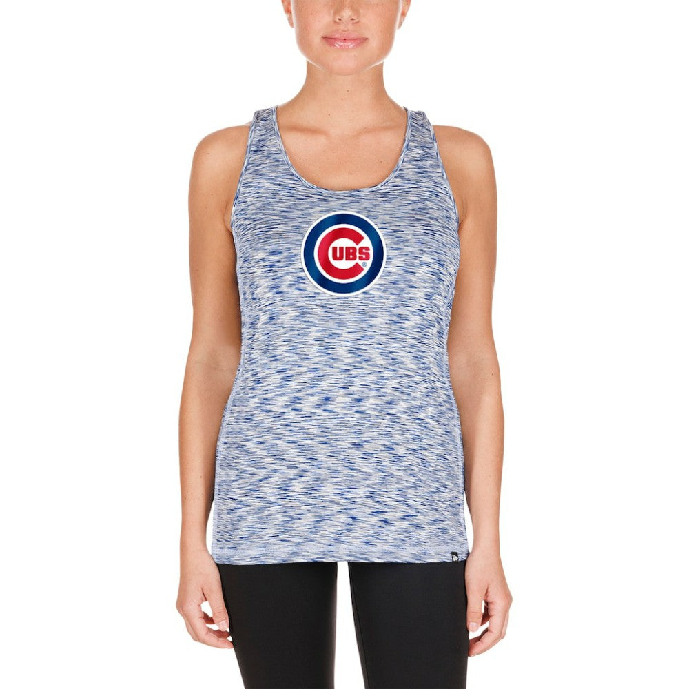 Royal Chicago Cubs New Era Women's Space Dye Keyhole Back Tank Top