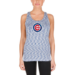 Royal Chicago Cubs New Era Women's Space Dye Keyhole Back Tank Top