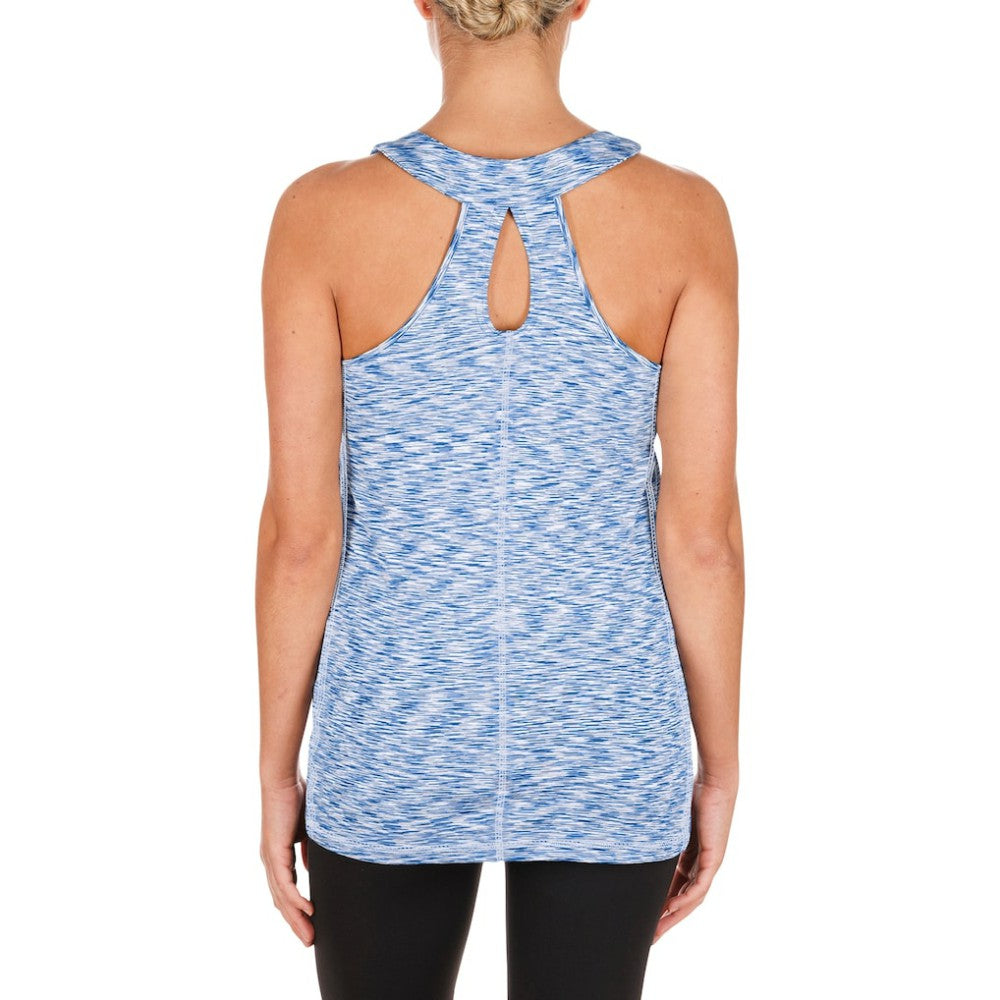 Royal Chicago Cubs New Era Women's Space Dye Keyhole Back Tank Top