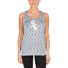Black Chicago White Sox New Era Women's Space Dye Keyhole Back Tank Top