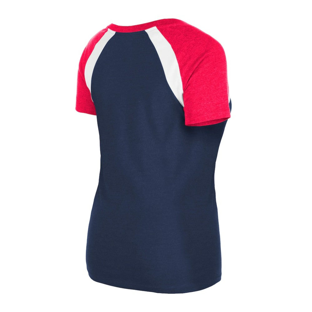 Navy St. Louis Cardinals New Era Women's Heathered Raglan V-Neck T-Shirt