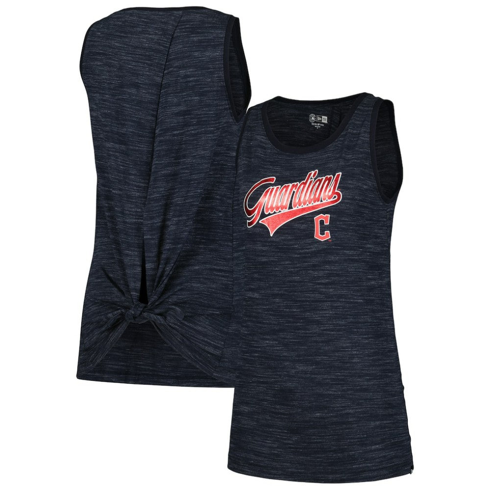Navy Cleveland Guardians New Era Women's Space-Dye Active Tank Top
