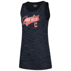 Navy Cleveland Guardians New Era Women's Space-Dye Active Tank Top