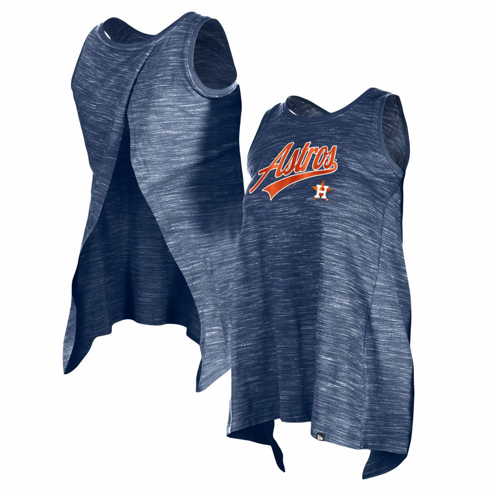 Navy Houston Astros New Era Women's Space-Dye Active Tank Top