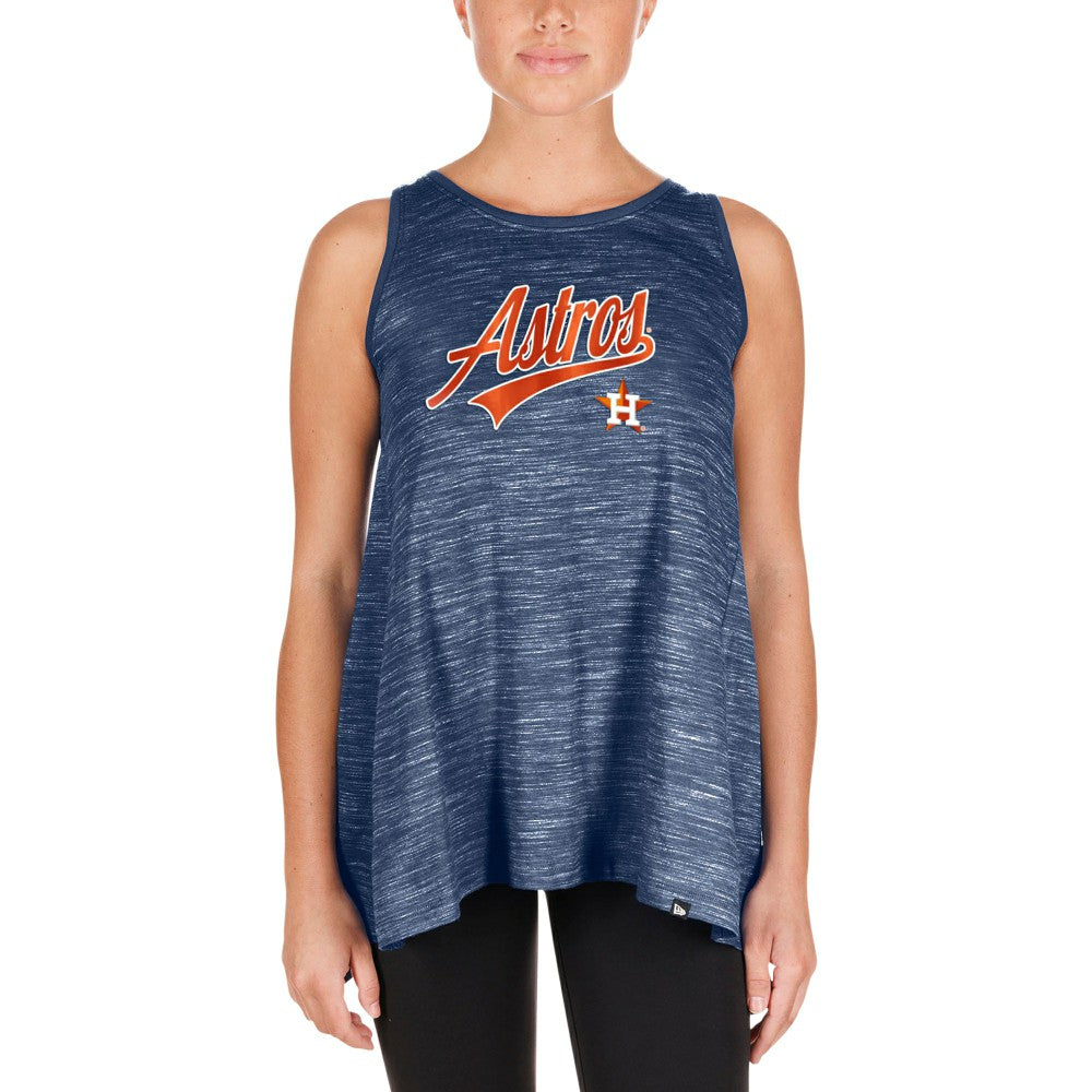 Navy Houston Astros New Era Women's Space-Dye Active Tank Top