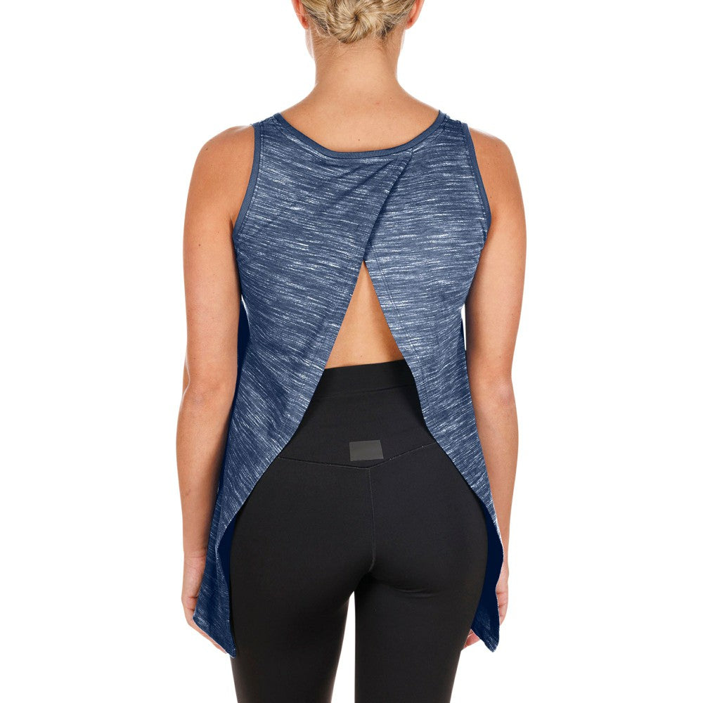 Navy Houston Astros New Era Women's Space-Dye Active Tank Top