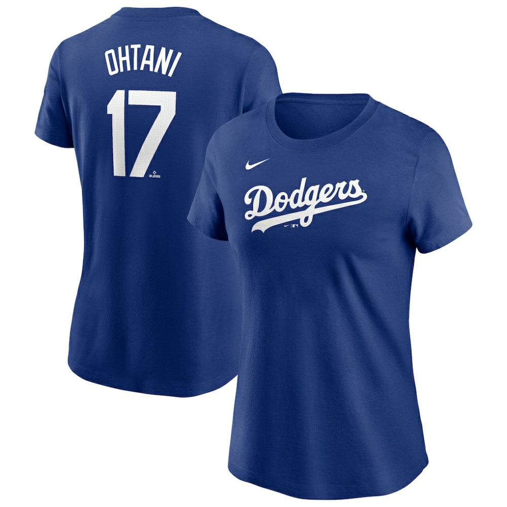 Royal Shohei Ohtani Los Angeles Dodgers Nike Women's Cooperstown Collection Fuse Name & Number T-Shirt