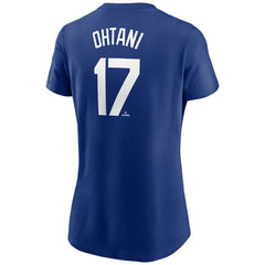 Royal Shohei Ohtani Los Angeles Dodgers Nike Women's Cooperstown Collection Fuse Name & Number T-Shirt